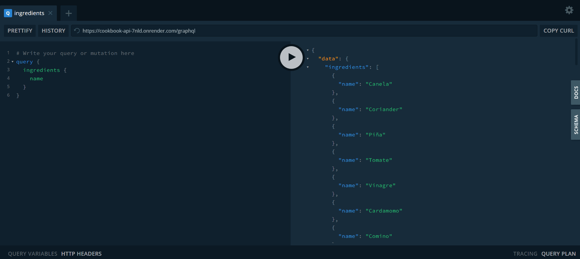 GraphQL Playground